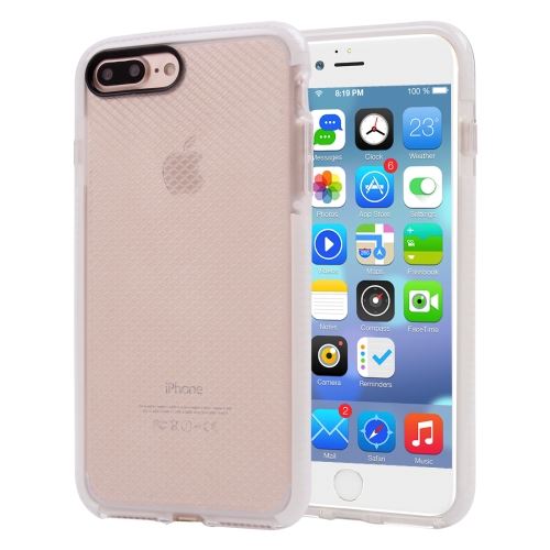 iPhone 8 Plus Coque Protection TPU Blanc Texture tissus ALS41953