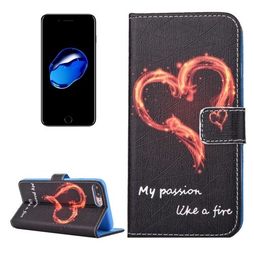 iPhone 8 Plus Housse Etui Cuir PU Coeur ALS42988