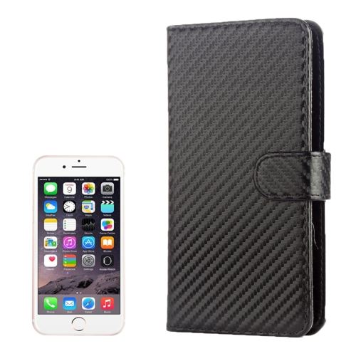 iPhone 8 Plus Housse Etui Cuir PU Noir Effet Carbone ALS42992