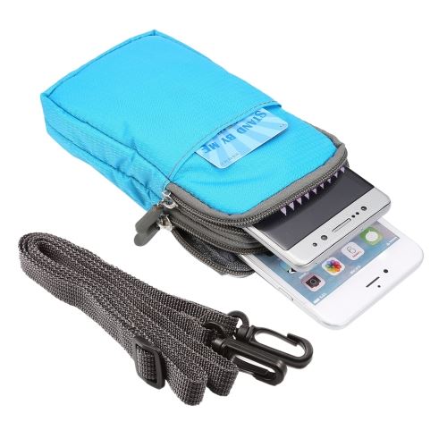 iPhone 8 Pochette Nylon . x . x .cm Bleu Texture tissus ALS43035