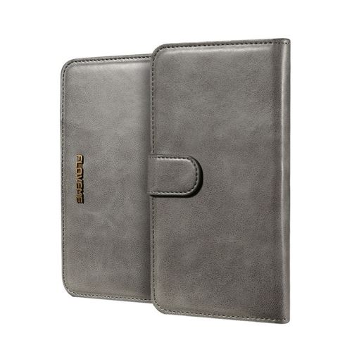 iPhone 8 Plus Housse Etui Cuir PU Gris Texture Peau ALS43095