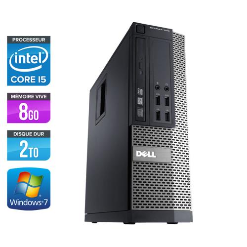 Unité centrale Dell Optiplex 790 SFF - Noir - Intel Core i5-2400 / 3.10 GHz - RAM 8 Go - HDD 2 To - DVD - Gigabit Ethernet - Windows 7 Professionnel