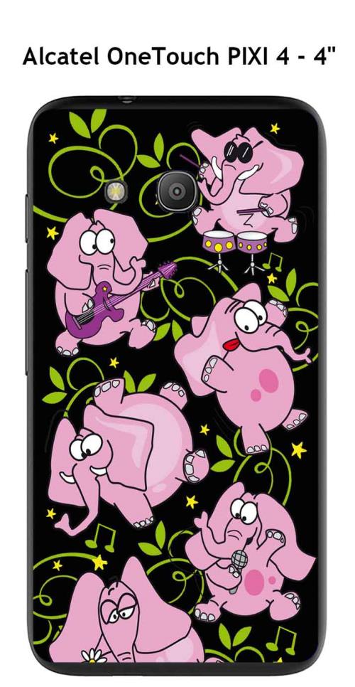 Coque Alcatel OneTouch PIXI 4 - 4 design 6 Elephants