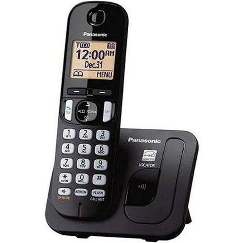 Panasonic KX-TGC210 - Téléphone sans fil avec ID d'appelant/appel en instance - DECTGAP - (conférence) à trois capacité d'appel - noir