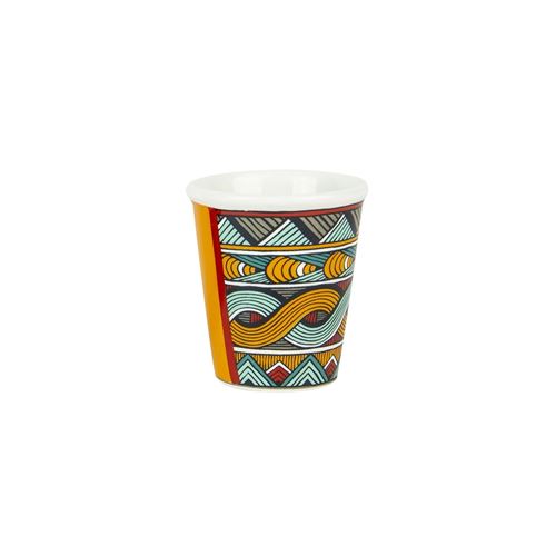 Tasse à expresso ethnique Wax - 70 ml - Multicolore