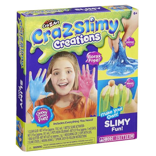 Jeu d’adresse Crazy Art CraZSlimy Making Kit Glitter Neon