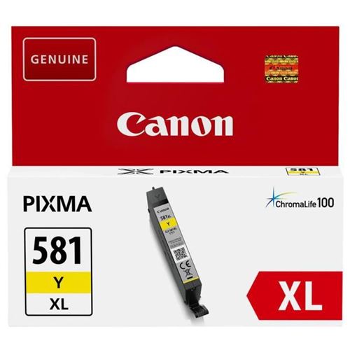 Canon CLI-581Y XL - 8.3 ml - XL grootte - geel - origineel - inkttank - voor PIXMA TS6251, TS6350, TS6351, TS705, TS8252, TS8350, TS8351, TS8352, TS9550, TS9551