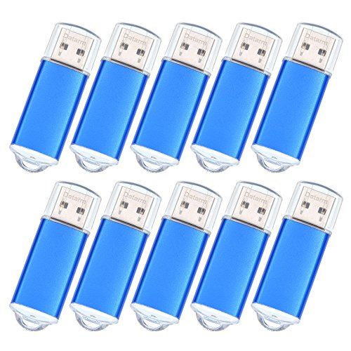 Datarm Clé USB 128MB Lot de 10 Métal Clefs USB Bleu Stockage Externes