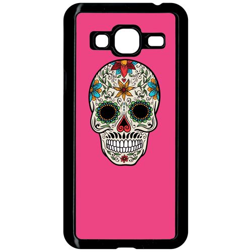 Coque Samsung Galaxy J3 Crane Couleurs Fond Rose