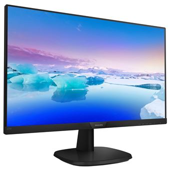 Philips V-line 273V7QJAB - Écran LED - 27" - 1920 x 1080 Full HD (1080p) @ 60 Hz - IPS - 250 cd/m² - 1000:1 - 5 ms - HDMI, VGA, DisplayPort - haut-parleurs - noir, noir texturé