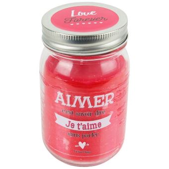 1 Bougie Forme Mason Jar Bocal Parfumee Fleurs De Printemps Magnolia Deco