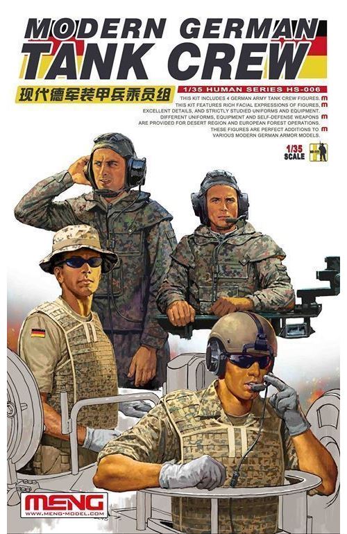 Figurines militaires : Équipage de blindé allemand moderne Meng