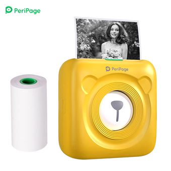 Imprimante thermique mini PeriPage A6 portable Bluetooth imprimante d' étiquettes-Jaune - Imprimante Photo - Achat & prix