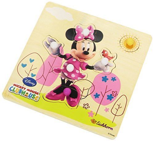 Puzzle en bois minnie 6 pieces a encastrer disney