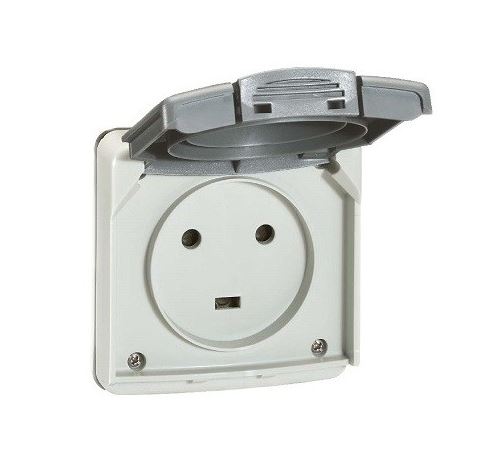 Legrand Gris Prise De Courant 20A 2P+T Plexo Ip44 - Complet Encastré