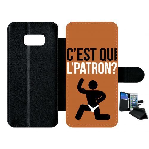 Etui à rabat samsung galaxy s8+ plus c est qui l patron 8