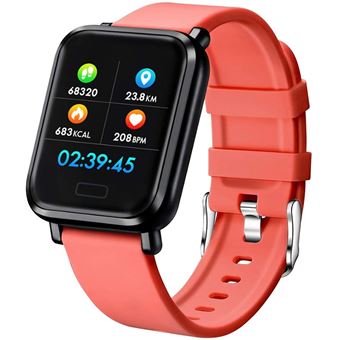 Montre Connectee Pour Homme Femmes Enfants Avec Cardiofrequencemetre Et Tensiometre Etanche Ip68 Sport Podometre Calories Pour Huawei Xiaomi Samsung Android Iphone Rouge Montre Connectee Achat Prix Fnac