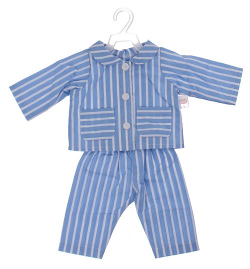 Mini Mommy pyjama rayé 42-46 cm bleu/blanc 2 pièces
