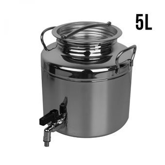 5 Sur Fut Alimentaire En Inox Avec Robinet Pour Huile D Olive Ou Autre 5l Accessoires D Arrosage Achat Prix Fnac