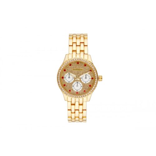 Montre Femme Jean Bellecour à Quartz Cadran Blanc 36mm Et Bracelet Doré En Acier JBN15