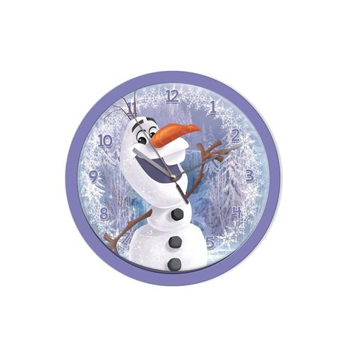 Horloge ronde en plastique - Olaf - Reine des neiges