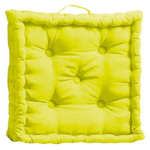 Coussin de sol 45 x 45 x 10 cm coton uni pacifique Anis