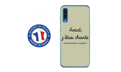 Coque souple pour Samsung Galaxy A50 avec impression Motifs Avant, j'étais chiante vert