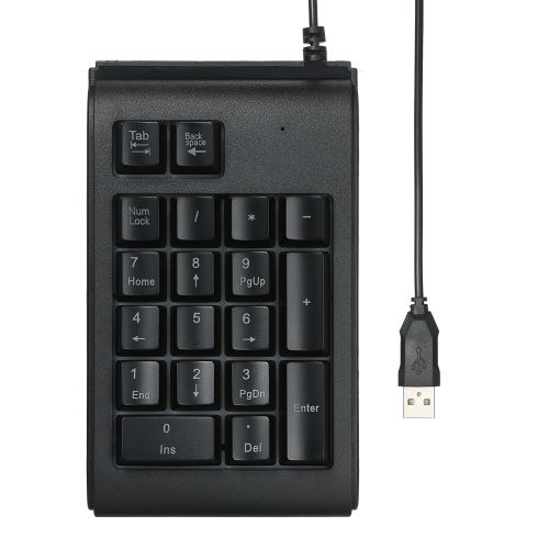 Docooler USB Câblé 19 Clés Mécanique Mini Numérique Clavier Avec LED Rétro-éclairage Imperméable Abdos Pour Portable Bureau PC