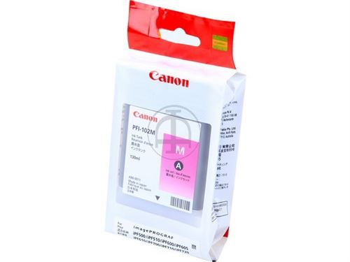 Canon Canon : kit encre magenta dye pfi-102m (130 ml)- ipf500/600/700/610/710 sp
