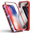 Coque pour Apple iPhone XR - Coque Magnétique Intégrale Rouge - Housse Etui 360 Intégral Full Protection Métal Film Vitre Ecran Ultra Résistant Phonillico®