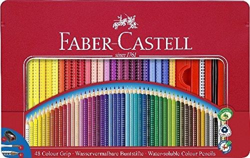 Faber-castell 48 couleur grip crayon avec accessoires 112448