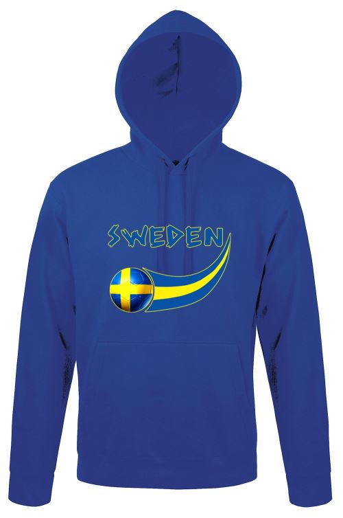 Supportershop Suède Sweatshirt à Capuche Adulte, Bleu, FR : L (Taille Fabricant : L)
