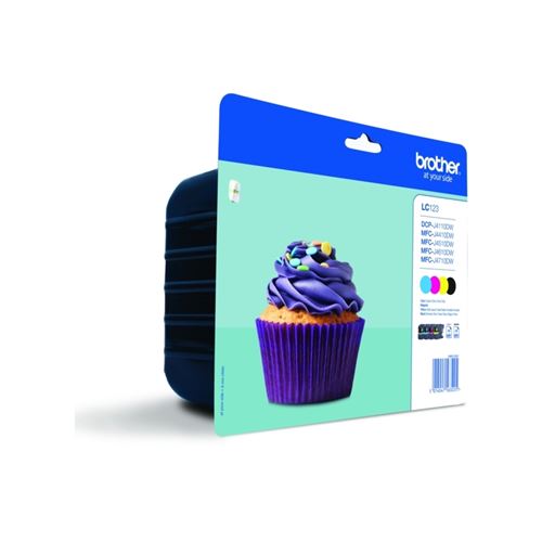 Brother LC123 Value Pack - 4 - hoog rendement - zwart, geel, cyaan, magenta - origineel - inktcartridge