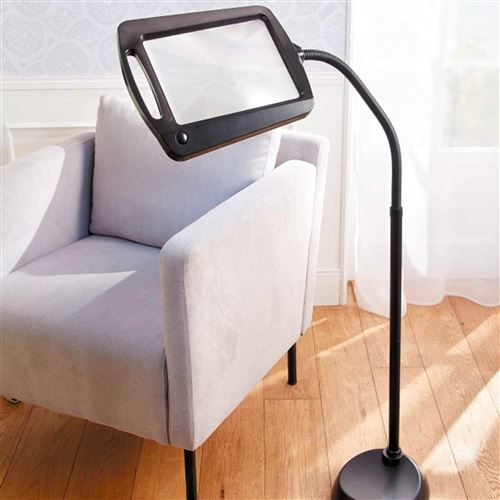 Grande Loupe sur Pied FISHTEC 160 cm 12 LED Grossisement 5X Loupe Achat prix fnac