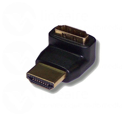 Lineaire ADHD201H Adaptateur HDMI coudé haut mâle/femelle Noir