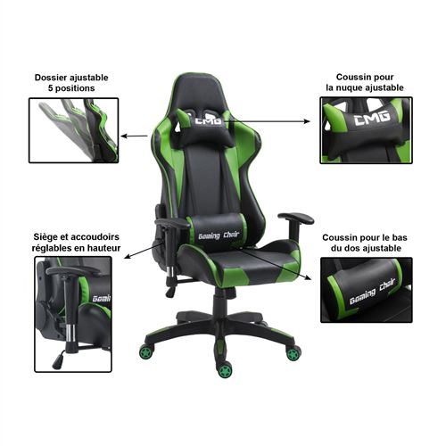 De CoussinsSiège Bureau Chaise Gaming Ergonomique Avec Fauteuil qMVjSpGULz