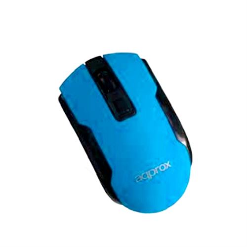 Approx Wireless Optical Mouse Light Blue RF sans fil Optique 1600DPI Bleu Ambidextre