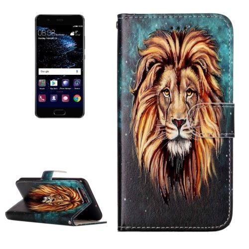 Huawei P10 Housse Etui Cuir PU Lion ALS47536