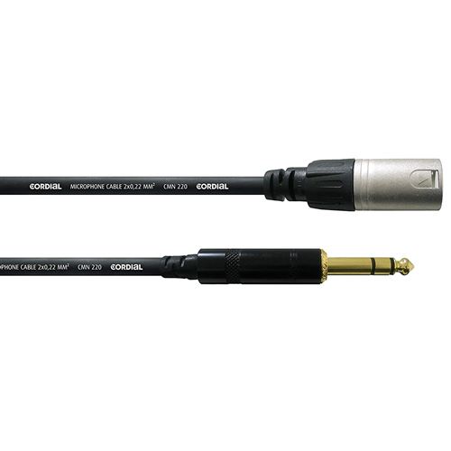 Cordial cordial câble jack st / xlr m taille : 6 m silverline