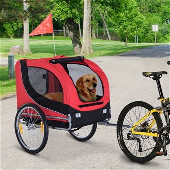 Aosom 2-en-1 remorque de vélo pour animaux de compagnie, poussette pour  chien, porte-bébé