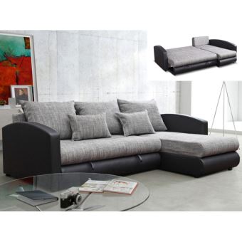 Canapé Dangle Convertible Et Réversible En Simili Et Tissu