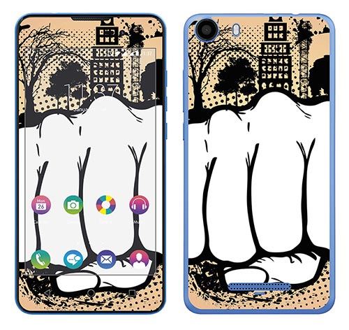 Skin Stickers Pour Wiko Lenny 2 (sticker : Coup De Poing)