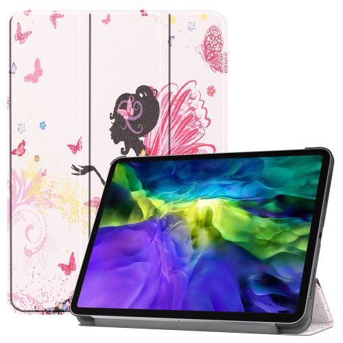 Etui en PU + TPU surface d'impression avec support tri-pliure papillons et fille pour votre Apple iPad Pro 11 pouces (2020)