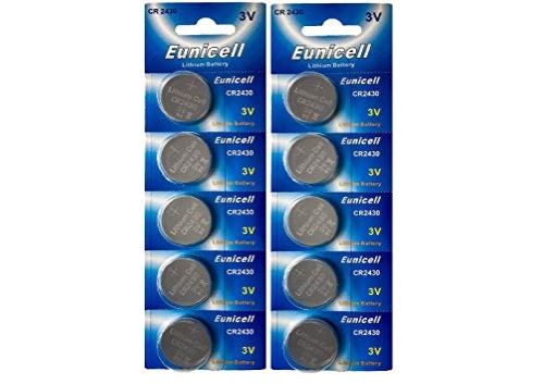EUNICELL -Lot de 10 PILES Lithium CR2430 3 volts