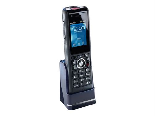 AGFEO DECT 65 IP - Extension du combiné sans fil - avec Interface Bluetooth avec ID d'appelant/appel en instance - IP-DECTGAP - noir