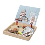 Puzzle Magnétique En Bois 110 Pièces Animaux - Tableau Double Face Craie/crayon - Jouet éducatif Montessori 3 Ans+