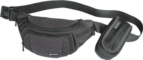 Ferrino ibis hip bag avec sac de téléphone portable unisexe noir 2.6 litres