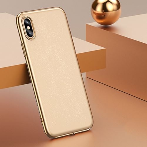 Iphone X / Xs Coque Protection Metal Electroplating Doré Als80502