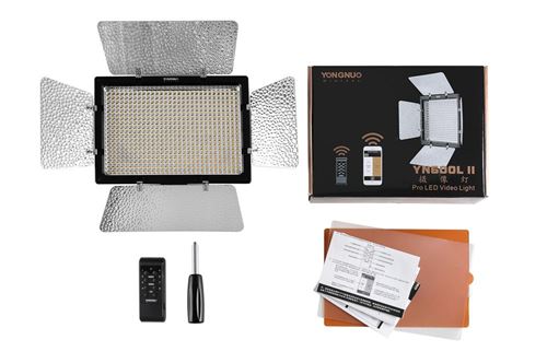 Yongnuo projecteur Spot LED YN-600L II 5500 ° K 600 LED avec télécommande et Module Bluetooth pour Commande de Smartphone iPhone Via Application