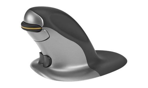 Posturite penguin ambidextrous vertical usb laser 1200dpi ambidextre noir, bleu souris (9820099)